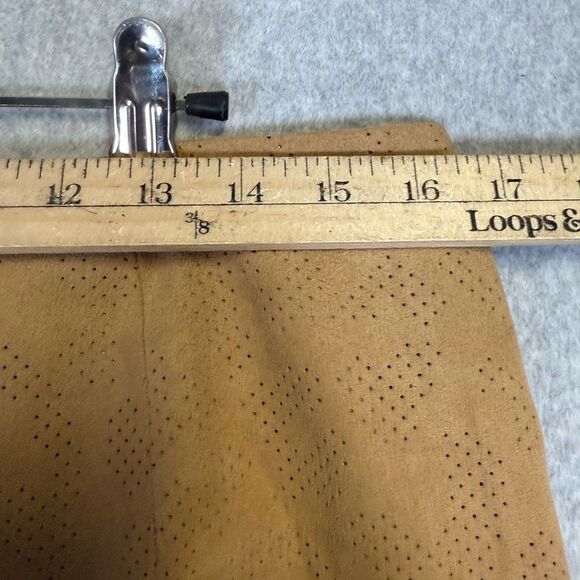 Chico’s Women’s Size 1.5, 32W, Camel Brown Side Slit A Line Mini Skirt - Picture 2 of 8